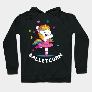 Balletcorn Unicorn Ballet Dancer Girl Hoodie